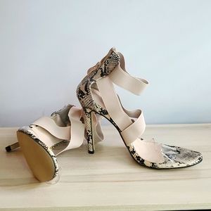 Snakeskin Strappy Sandals